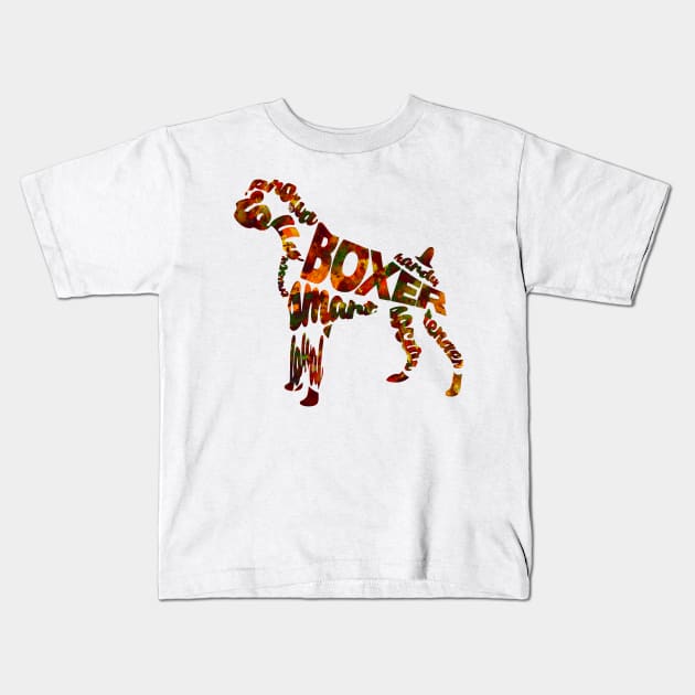 Boxer Kids T-Shirt by inspirowl